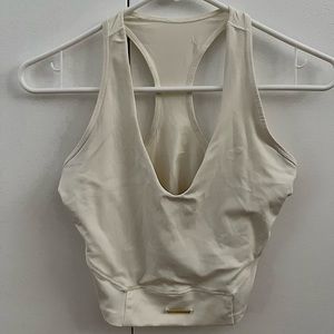 Gymshark Whitney Simmons Crop Tank in color unbleached